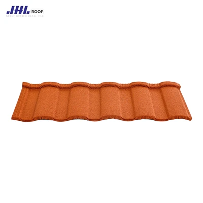 Traditional Style 0.45mm Lightweight Zinc Steel Galvalume Roof Tiles Stone Coated Metal Roofing Sheet For Apartment Use