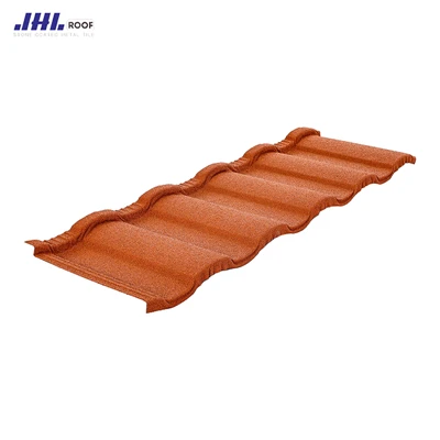 Traditional Style 0.45mm Lightweight Zinc Steel Galvalume Roof Tiles Stone Coated Metal Roofing Sheet For Apartment Use